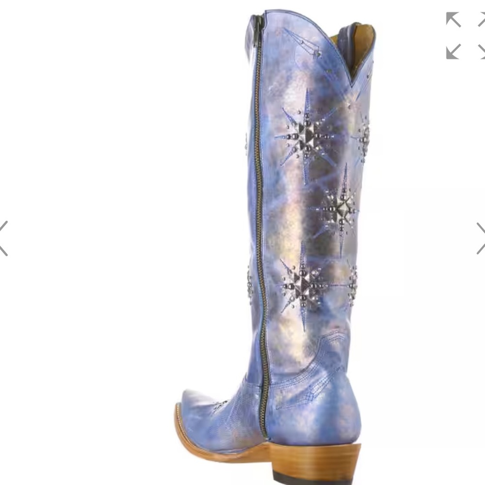 OLD GRINGO STELLETTA TALL BOOTS EMBELLISHEDS STARS SNIP TOE 7.5 NIB - Picture 7 of 11